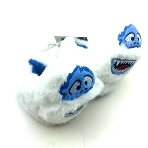 Baby Slipper Shoes Size 2 Boys Girls Snowman White 3D Faux Fur Children Unisex